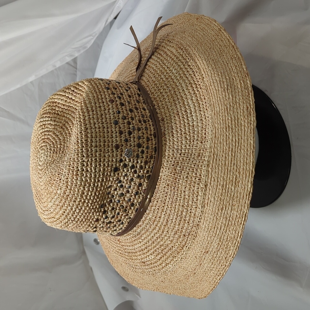 Flora Bella wide brim women straw sun hat - Picture 2 of 9